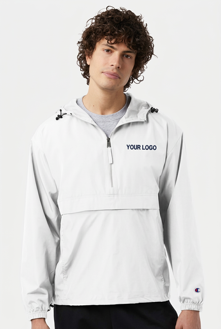 Champion Windbreaker with Embroidered Pocket Logo