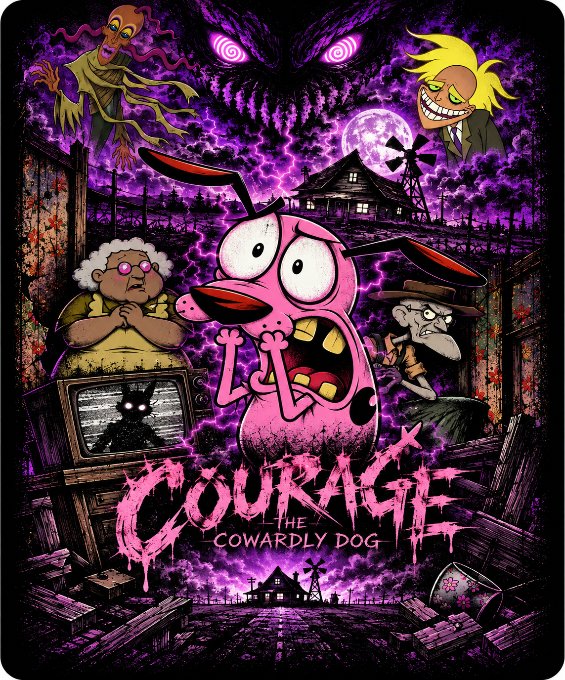 Courage the Cowardly Dog Graphic Tee | Choose Your Shirt Brand