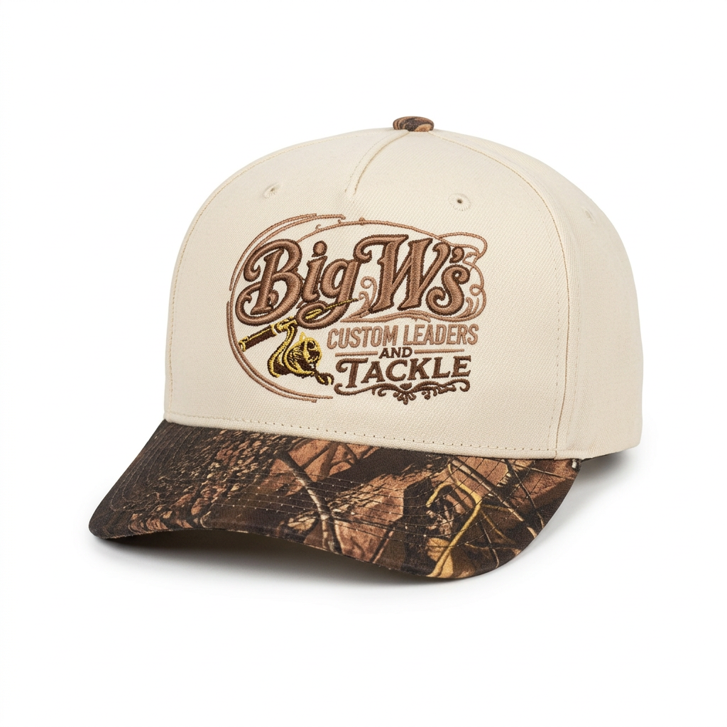 Big W’s Embroidered Camo-Brim Hat