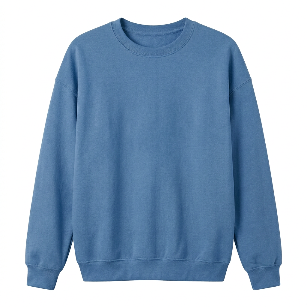Blue blank crewneck sweatshirt
