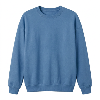 Blue blank crewneck sweatshirt