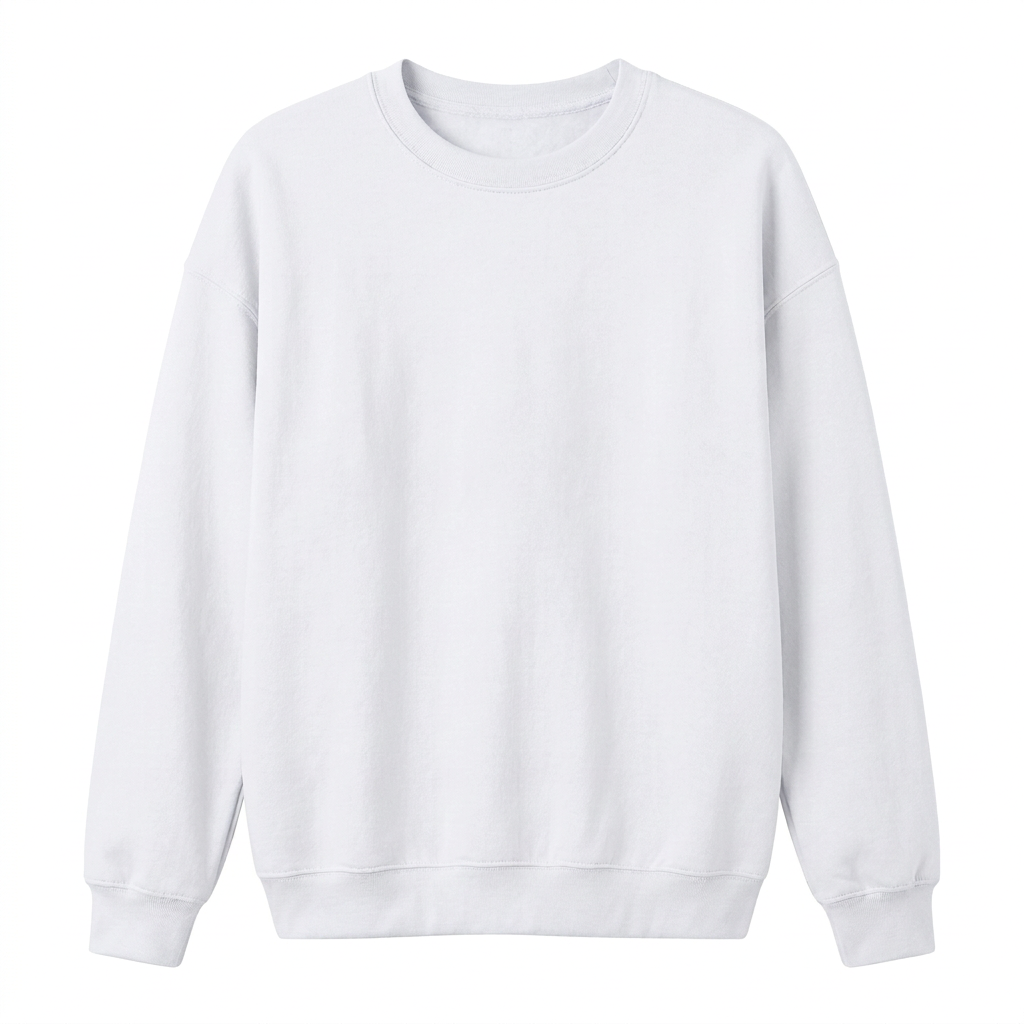 White blank crewneck sweatshirt